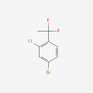 molecular formula C8H6BrClF2 B13623728 4-Bromo-2-chloro-1-(1,1-difluoroethyl)benzene 