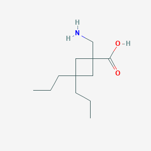 1-(Aminomethyl)-3,3-dipropylcyclobutane-1-carboxylic acid