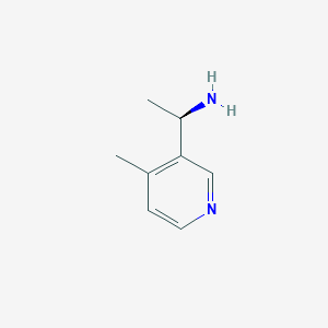 molecular formula C8H12N2 B13623746 (R)-1-(4-Methylpyridin-3-yl)ethan-1-amine 