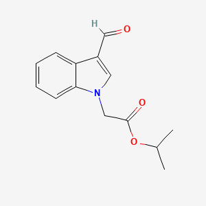 molecular formula C14H15NO3 B1362375 异丙基（3-甲酰-1H-吲哚-1-基）乙酸酯 CAS No. 708991-26-8
