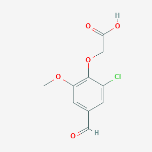 molecular formula C10H9ClO5 B1362378 (2-氯-4-甲酰基-6-甲氧基苯氧基)乙酸 CAS No. 123022-07-1