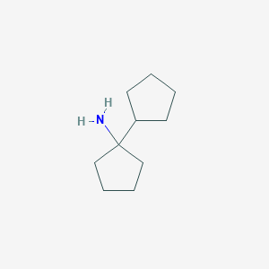 molecular formula C10H19N B13623786 [1,1'-Bi(cyclopentane)]-1-amine CAS No. 61423-28-7