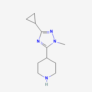 4-(3-Cyclopropyl-1-methyl-1h-1,2,4-triazol-5-yl)piperidine