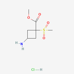 Rac-methyl (1r,3r)-3-amino-1-methanesulfonylcyclobutane-1-carboxylate hydrochloride