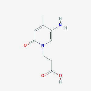 molecular formula C9H12N2O3 B13624037 3-(5-Amino-4-methyl-2-oxopyridin-1(2h)-yl)propanoic acid 