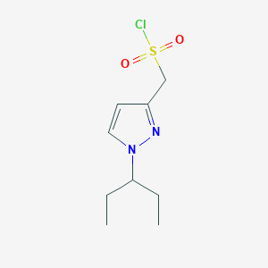 (1-(Pentan-3-yl)-1h-pyrazol-3-yl)methanesulfonyl chloride