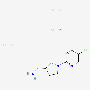 1-[1-(5-Chloropyridin-2-yl)pyrrolidin-3-yl]methanaminetrihydrochloride