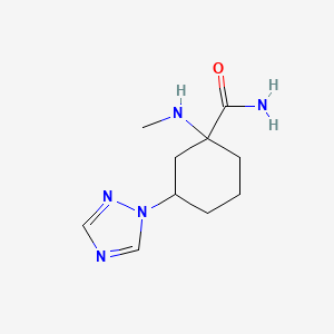 1-(Methylamino)-3-(1h-1,2,4-triazol-1-yl)cyclohexane-1-carboxamide