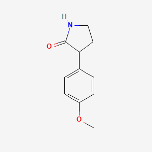 molecular formula C11H13NO2 B13624066 3-(4-Methoxyphenyl)pyrrolidin-2-one 