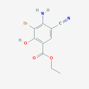 B1362409 Ethyl 4-amino-3-bromo-5-cyano-2-hydroxybenzoate CAS No. 85946-11-8