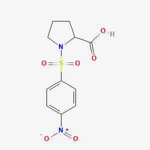 molecular formula C11H12N2O6S B1362410 1-[(4-硝基苯基)磺酰基]吡咯烷-2-羧酸 CAS No. 88867-96-3