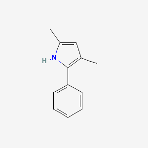 molecular formula C12H13N B13624118 3,5-Dimethyl-2-phenyl-1H-pyrrole 