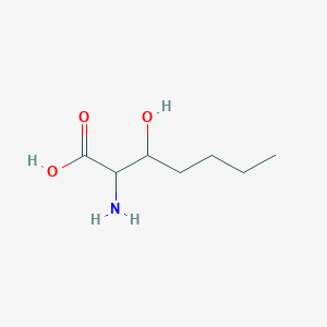 molecular formula C7H15NO3 B13624206 2-Amino-3-hydroxyheptanoic acid 