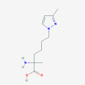 2-Amino-2-methyl-6-(3-methyl-1h-pyrazol-1-yl)hexanoic acid