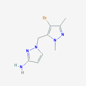 1-((4-Bromo-1,3-dimethyl-1h-pyrazol-5-yl)methyl)-1h-pyrazol-3-amine