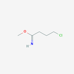 molecular formula C5H10ClNO B13624455 Methyl 4-chlorobutanimidate 