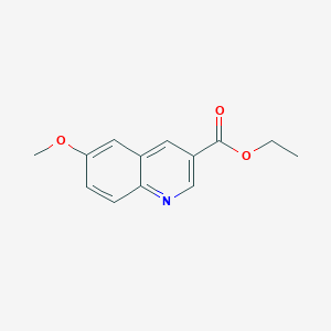 molecular formula C13H13NO3 B1362509 6-甲氧基喹啉-3-羧酸乙酯 CAS No. 26660-48-0