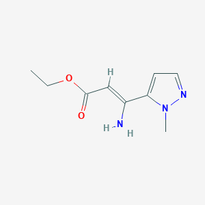 (Z)-Ethyl 3-amino-3-(1-methyl-1H-pyrazol-5-yl)acrylate