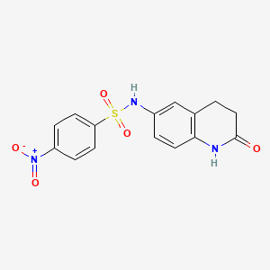 4-nitro-N-(2-oxo-1,2,3,4-tetrahydroquinolin-6-yl)benzenesulfonamide