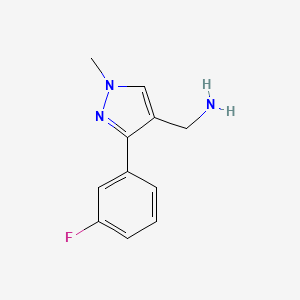 (3-(3-Fluorophenyl)-1-methyl-1h-pyrazol-4-yl)methanamine