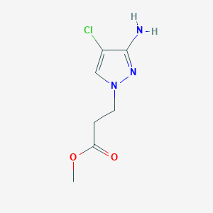 molecular formula C7H10ClN3O2 B13625459 Methyl 3-(3-amino-4-chloro-1h-pyrazol-1-yl)propanoate 