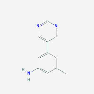 3-Methyl-5-(pyrimidin-5-yl)aniline