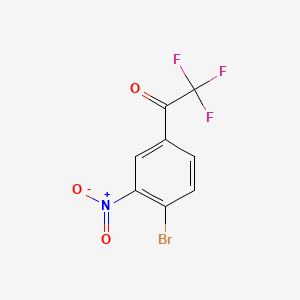 molecular formula C8H3BrF3NO3 B13625481 1-(4-Bromo-3-nitrophenyl)-2,2,2-trifluoroethan-1-one 