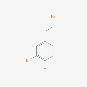 molecular formula C8H7Br2F B13625487 2-Bromo-4-(2-bromoethyl)-1-fluorobenzene 