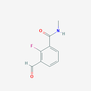 molecular formula C9H8FNO2 B13625504 2-fluoro-3-formyl-N-methylbenzamide 