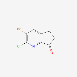 3-bromo-2-chloro-5H,6H,7H-cyclopenta[b]pyridin-7-one