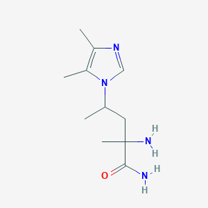 molecular formula C11H20N4O B13625553 2-Amino-4-(4,5-dimethyl-1h-imidazol-1-yl)-2-methylpentanamide 