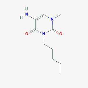 molecular formula C10H17N3O2 B13625568 5-Amino-1-methyl-3-pentylpyrimidine-2,4(1h,3h)-dione 