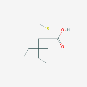 3,3-Diethyl-1-(methylthio)cyclobutane-1-carboxylic acid