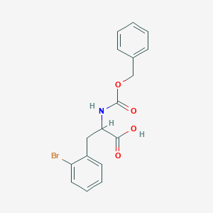 molecular formula C17H16BrNO4 B13625581 2-{[(Benzyloxy)carbonyl]amino}-3-(2-bromophenyl)propanoic acid 