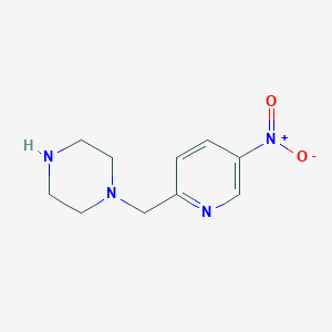 molecular formula C10H14N4O2 B13625611 6-(Piperazin-1-ylmethyl)pyridin-3-amine 