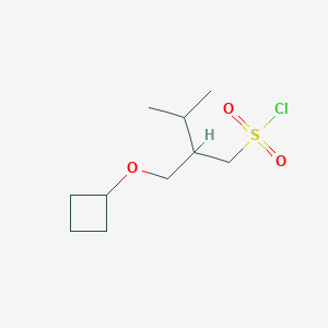 2-(Cyclobutoxymethyl)-3-methylbutane-1-sulfonyl chloride