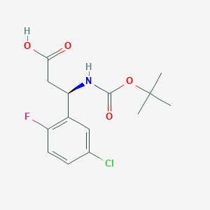 (R)-3-((tert-Butoxycarbonyl)amino)-3-(5-chloro-2-fluorophenyl)propanoic acid