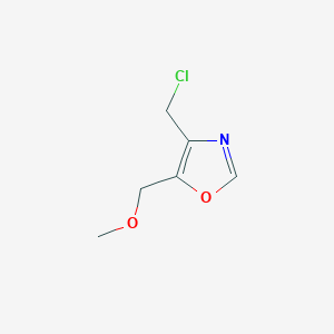 molecular formula C6H8ClNO2 B13625621 4-(Chloromethyl)-5-(methoxymethyl)-1,3-oxazole 