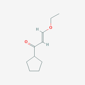 molecular formula C10H16O2 B13625647 1-Cyclopentyl-3-ethoxyprop-2-en-1-one 