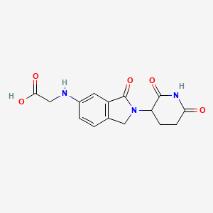 molecular formula C15H15N3O5 B13625772 2-{[2-(2,6-dioxopiperidin-3-yl)-3-oxo-2,3-dihydro-1H-isoindol-5-yl]amino}aceticacid CAS No. 2412057-64-6