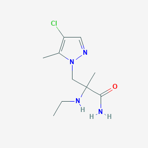 3-(4-Chloro-5-methyl-1h-pyrazol-1-yl)-2-(ethylamino)-2-methylpropanamide