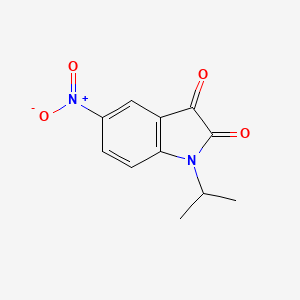 molecular formula C11H10N2O4 B13625800 1-Isopropyl-5-nitroindoline-2,3-dione 