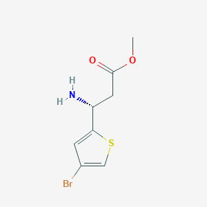 Methyl (r)-3-amino-3-(4-bromothiophen-2-yl)propanoate