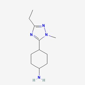 4-(3-Ethyl-1-methyl-1h-1,2,4-triazol-5-yl)cyclohexan-1-amine