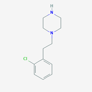 molecular formula C12H17ClN2 B13625837 1-[2-(2-Chlorophenyl)ethyl]piperazine 