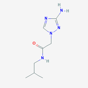 molecular formula C8H15N5O B13625842 2-(3-Amino-1h-1,2,4-triazol-1-yl)-N-isobutylacetamide 