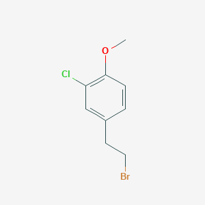 molecular formula C9H10BrClO B13625871 4-(2-Bromoethyl)-2-chloro-1-methoxybenzene 