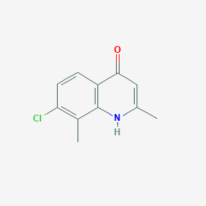 molecular formula C11H10ClNO B1362589 7-氯-2,8-二甲基喹啉-4-醇 CAS No. 21629-48-1