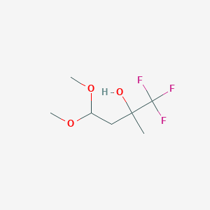 molecular formula C7H13F3O3 B1362590 1,1,1-三氟-4,4-二甲氧基-2-甲基丁烷-2-醇 CAS No. 73893-35-3