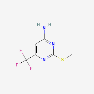 molecular formula C6H6F3N3S B1362592 2-(Methylthio)-6-(trifluoromethyl)pyrimidin-4-amine CAS No. 85730-32-1
